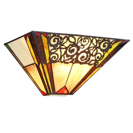 Chloe Lighting Chloe Lighting CH35879CM12-WS1 Evelyn Tiffany-Style 1 Light Indoor Wall Sconce - 12 in. CH35879CM12-WS1